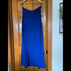 The Limited Cobalt Strapless Maxi  LG PETITE